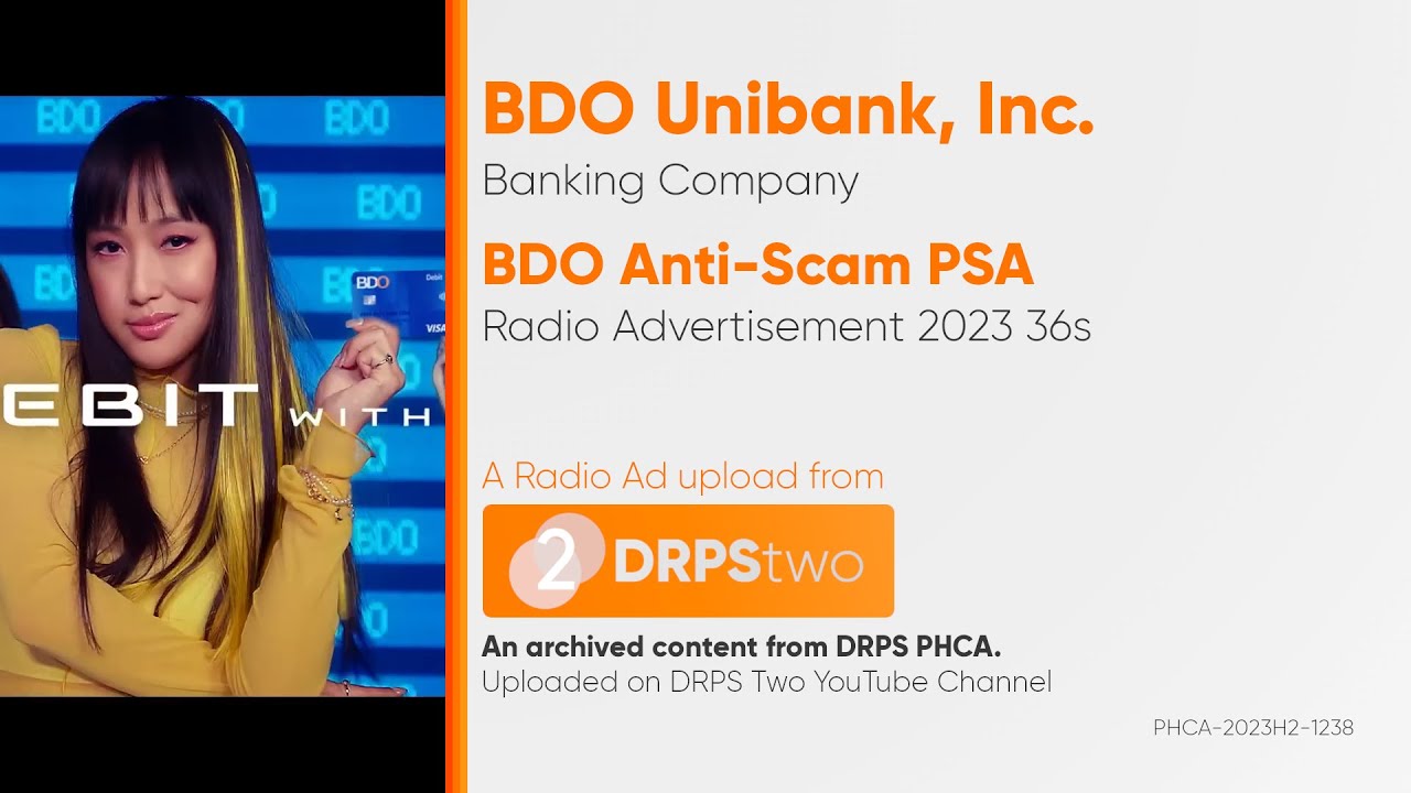 BDO Anti-Scam PSA Radio Ad 2023 36s - YouTube