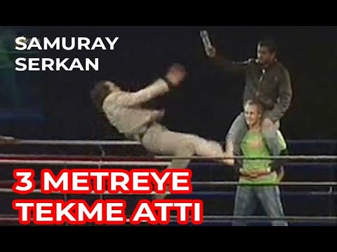 Samuray Serkan Takım Elbiseyle 3 Metreye Döner Tekme Attı