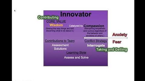 The Innovator and the Core Values Index