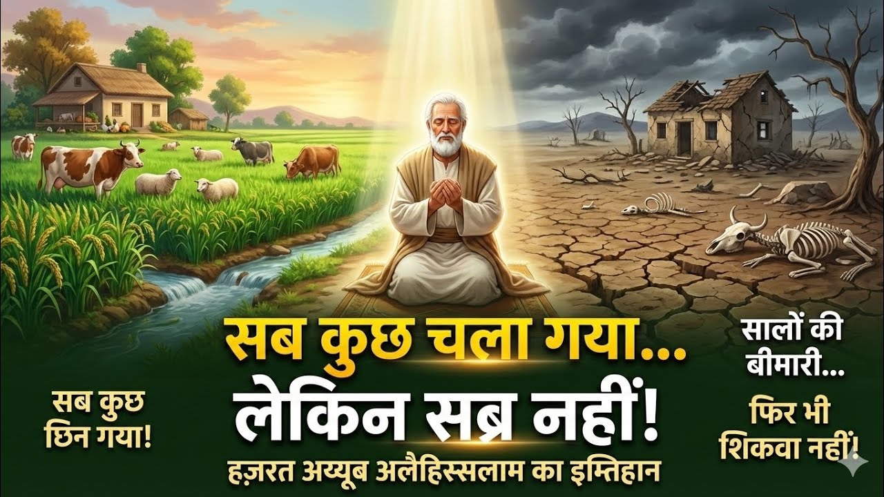 सब कुछ चला गया… लेकिन सब्र नहीं! | हज़रत अय्यूब अलैहिस्सलाम का इम्तिहान | Amaan Islamic Stories 