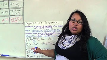 Algebra I 6.3 Polynomials