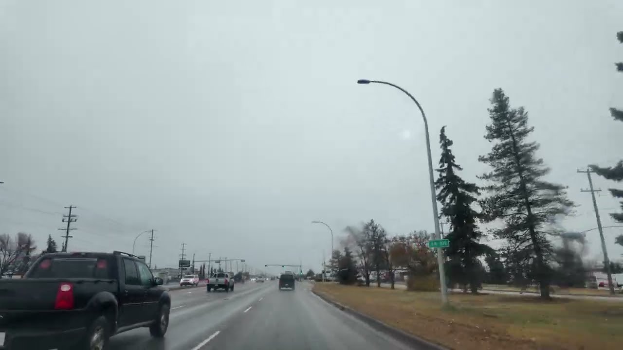 Driving from North to West Edmonton – Alberta Canada 4K | Scenic City Drive