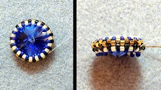 Beading4perfectionists: Bezel Rivoli. Master it once and for ALL. beading tutorial