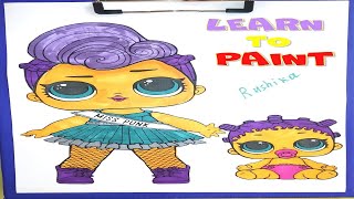 LOL Miss Punk and her sister - How to Draw and Paint Super - Art Coloring for Kids - Learn to Paint