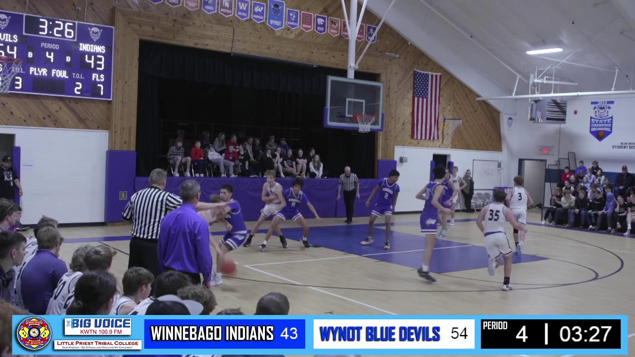 Winnebago Varsity Boys Basketball vs Wynot January 31, 2023 YouTube
