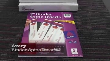 Avery Binder Spine Inserts Demo