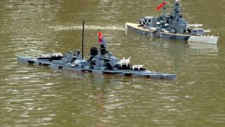 R/c warship combat: Sinking of convoy ships (AusBG)