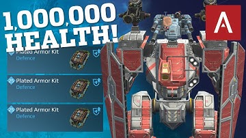 War Robots - Arthur Titan With All Max Defence Modules Boosts Health To 1 Million! | WR Gameplay