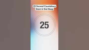 25 Second Countdown Timer with Start & End Beep | Circular Progress Animation
