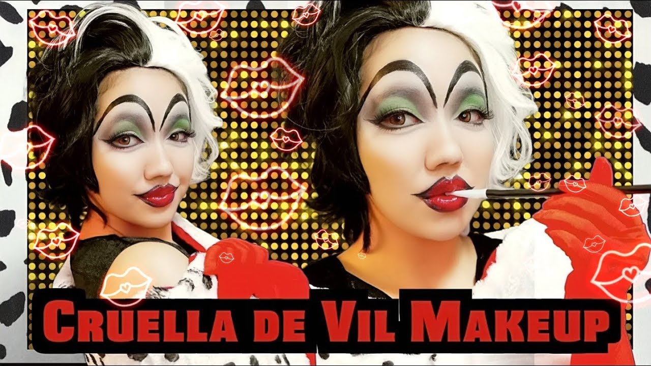 ハロウィンメイク クルエラ ド ヴィル風コスプレメイク ヴィランズ Cruella De Vil Halloween Makeup ディズニーメイク Youtube
