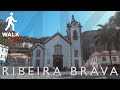 Madeira, Portugal - 4K Virtual Walk - Ribeira Brava Town, Church, Stores, cafes, Beach November 2020