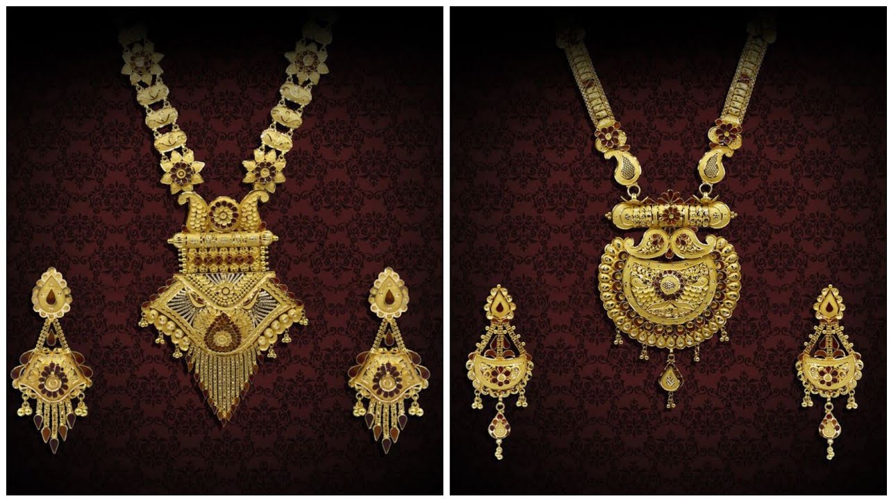 2021New design gold Rani haar design20gram and 55 gram gold jewellery/gold plate.