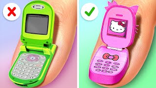 Это Очень Круто! 😻 Делаем Телефон Hello Kitty 😻 || Лайфхаки Для Телефонов Из Картона От 123 Go! Like