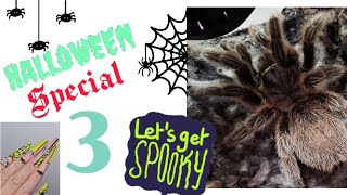 HALLOWEEN SPECIAL PART 3 | CREEPY CRAWLEY SPIDER'S 🕷 | 3XL COFFIN NAILS | TARANTULA | NEON