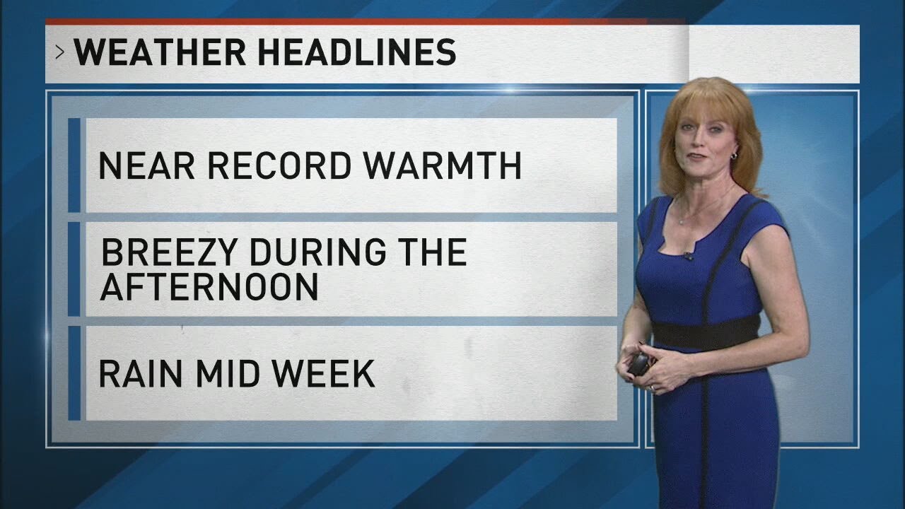 Unseasonably warm start to the week, rain chances possible midweek ...