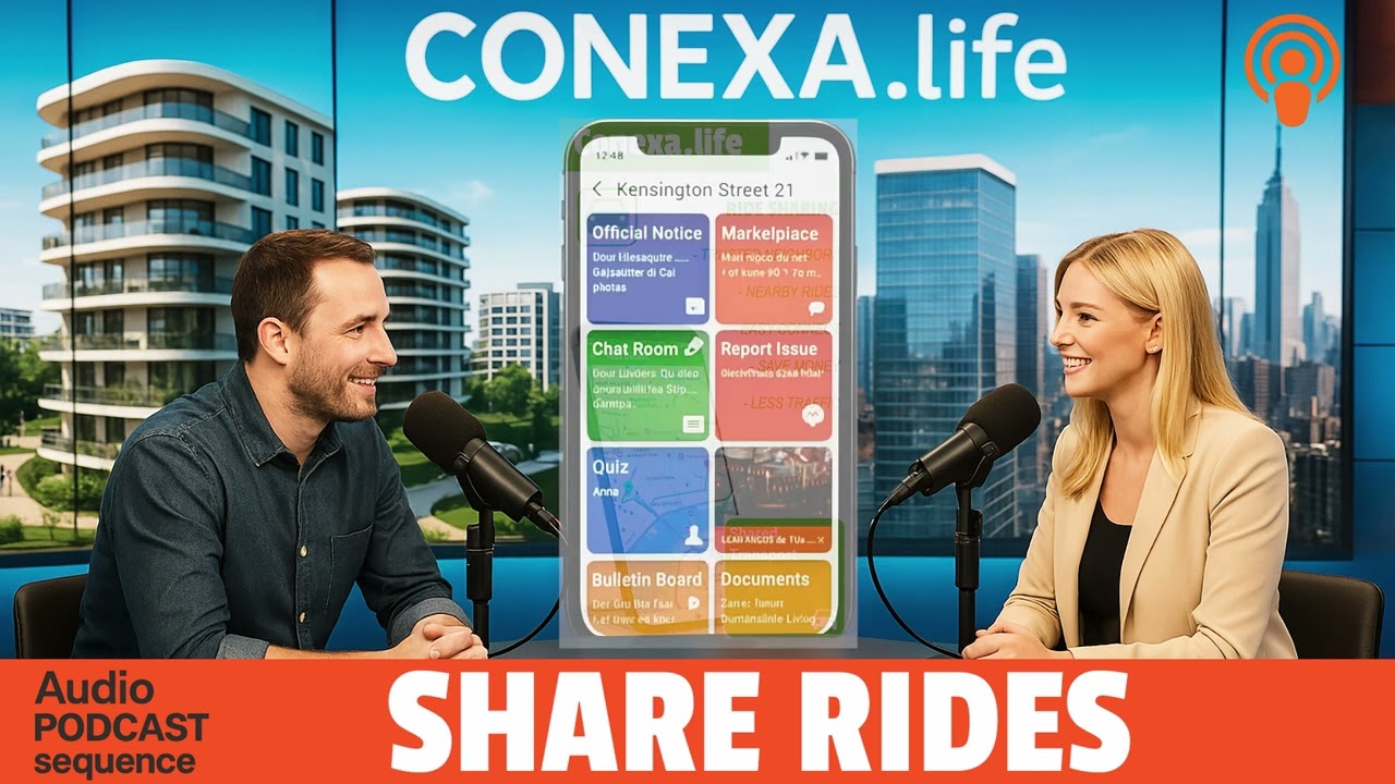 🎙️ Podcast: Share Rides – Smart, Local Carpooling for Your Neighborhood | Conexa App