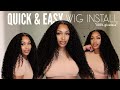 HOW TO DEFINE YOUR CURLY HAIR | 100% GLUELESS CLOSURE WIG INSTALL | BEGINNER FRIENDLY | ASTERIA HAIR