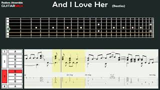 And I Love Her (Beatles) - Pat Metheny - Guitar Midi Tabs & Score chords