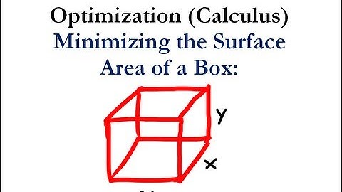 Optimization (Calculus) - Minimizing Surface Area - Worked Example #10