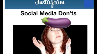 Social Media The Bad Part, Instagram Don'ts, Stop Sending Aubergines, Music & Lyric Video - Musician