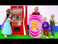 Five kids pretend play shopping in diy store  more childrens songs ands