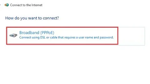Make PPOE dial up internet new connection in Windows 7 easily