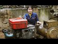 💡天才女孩修复废品柴油机，大部分配件都没有了，花了3天修复如初！A genius girl repaired a diesel engine!| 林果儿