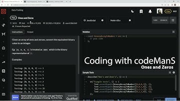 Codewars 7 kyu Ones and Zeros JavaScript