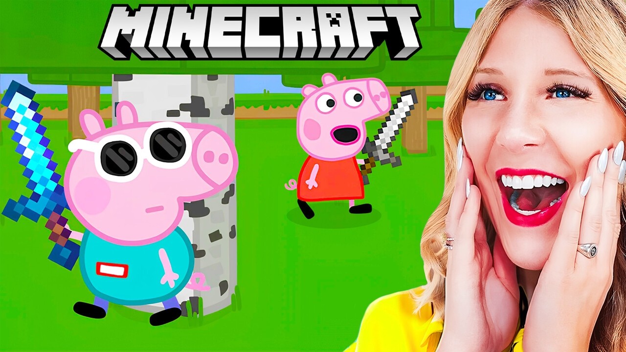 Свинка Пеппа против Майнкрафта *Забавная анимация*