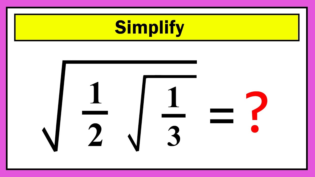 Nice Square Root Math Simplification | EasyMaths - YouTube