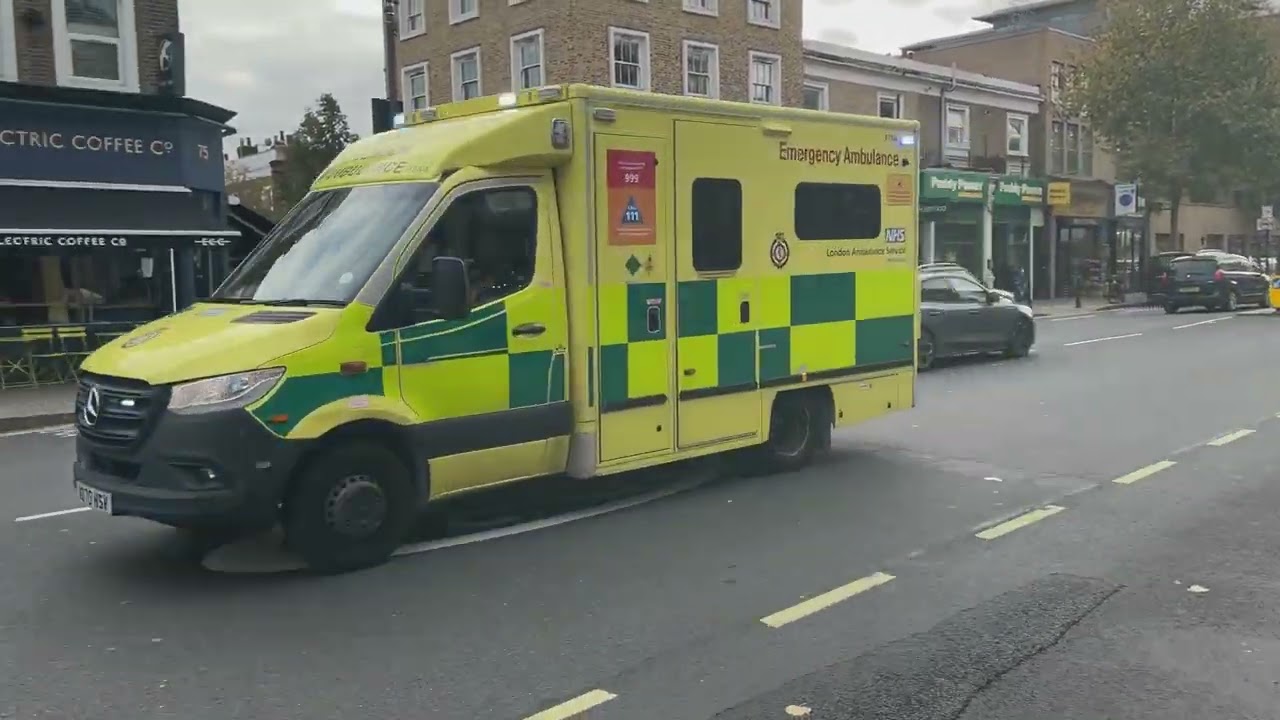 London Ambulance Passing Gold Hawk Road Station Saturday 19th November 2022