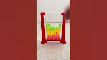 Tetris Puzzle Game ASMR Satisfying Rainbow Colored Blocks #shorts #marblemeg #asmr