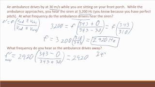 4.5b - Waves - Beat Frequencies, Doppler Effect Calculations
