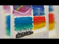 Let's Paint on canvas Mini painting with beautiful Sky View | Easy flower moon painting