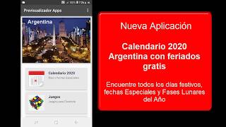 Calendario 2020 Argentina con feriados gratis screenshot 2