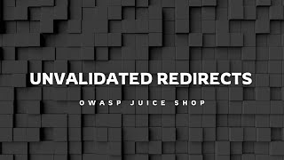 Unvalidated Redirects | ทดสอบช่องโหว่ใน OWASP Juice Shop