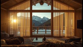 🏔️ Mountain Chalet Ambience – Snowy Peaks, Gentle Wind & Relaxing Music screenshot 4