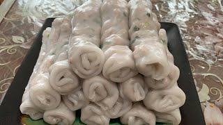 How To Make EASY Steamed Rice Rolls 👩‍🍳 Qhia Ua Fawm Kauv Muag Muag Noj Qab Heev 8/14/2019