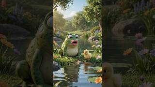 Frog Saves a Lost Baby Duck! 🐸🦆❤️ | Heartwarming Animal Story #cartoon #shorts