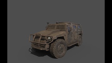 Texturing Gaz Tiger 3ds max-  Substance painter tutorial final part