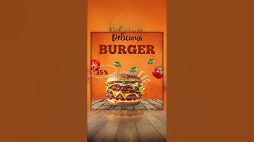 Canva Editing Tutorial | Burger Ad 🍔#edit #canvatutorial #viral #ytshorts #graphicdesign #canva #yt