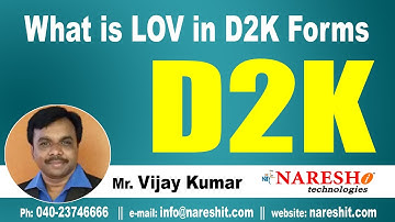 What is LOV in D2K Forms | D2K Forms and Reports Tutorial | Mr. Vijay Kumar