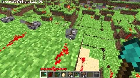 Minecraft 4-bit adder with a 7-segment display