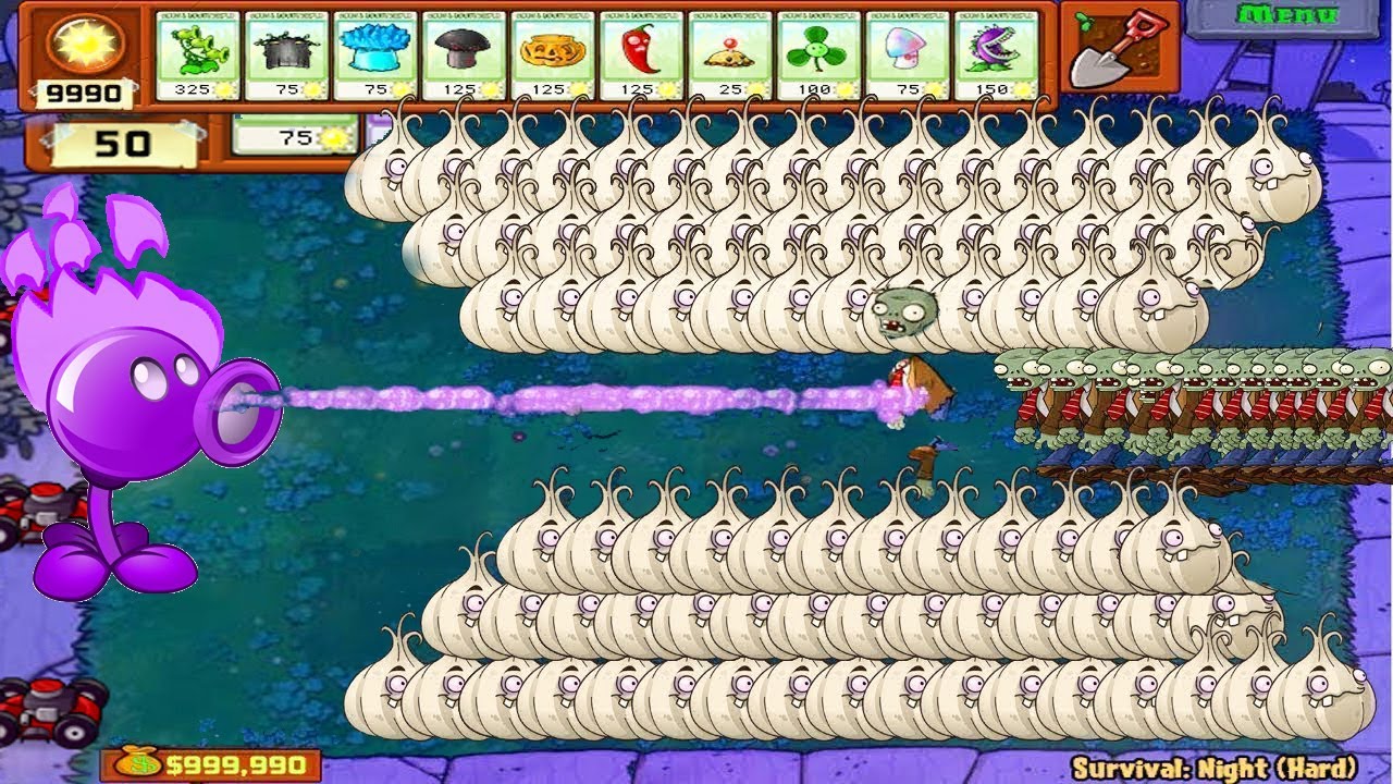Scaredy Shroom Vs 999 Zombie Vs Dr. Zomboss - Plants vs Zombies Hack ...
