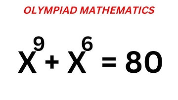A Nice Math Olympiad Equation X^9+X^6=80