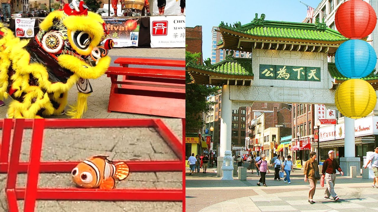 2018 Lion Dance with Red Props Female Girls Performance Mid Autumn Lantern Festival Boston Chinatown