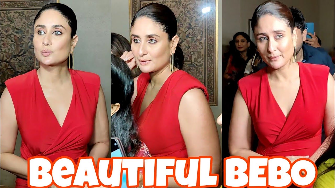 Kareena Kapoor Khan Looking So Beautiful  In Red Outfit At An Event In Mumbai