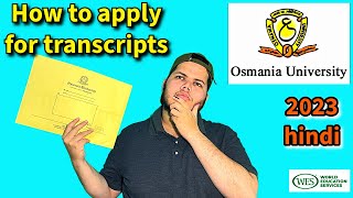 How to apply transcripts... Osmania university 2024 in hindi