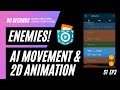 2D Animation &amp; AI Movement PocketCode Game Engine Tutorial S1 Ep3, Mobile Game Creation