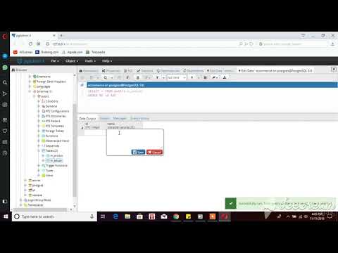 Insert update delete table PostgreSql